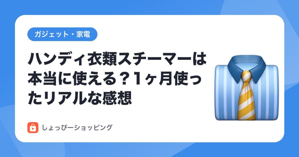 ハンディ衣類スチーマーは本当に使える?1ヶ月使ったリアルな感想