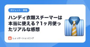 ハンディ衣類スチーマーは本当に使える？1ヶ月使ったリアルな感想
